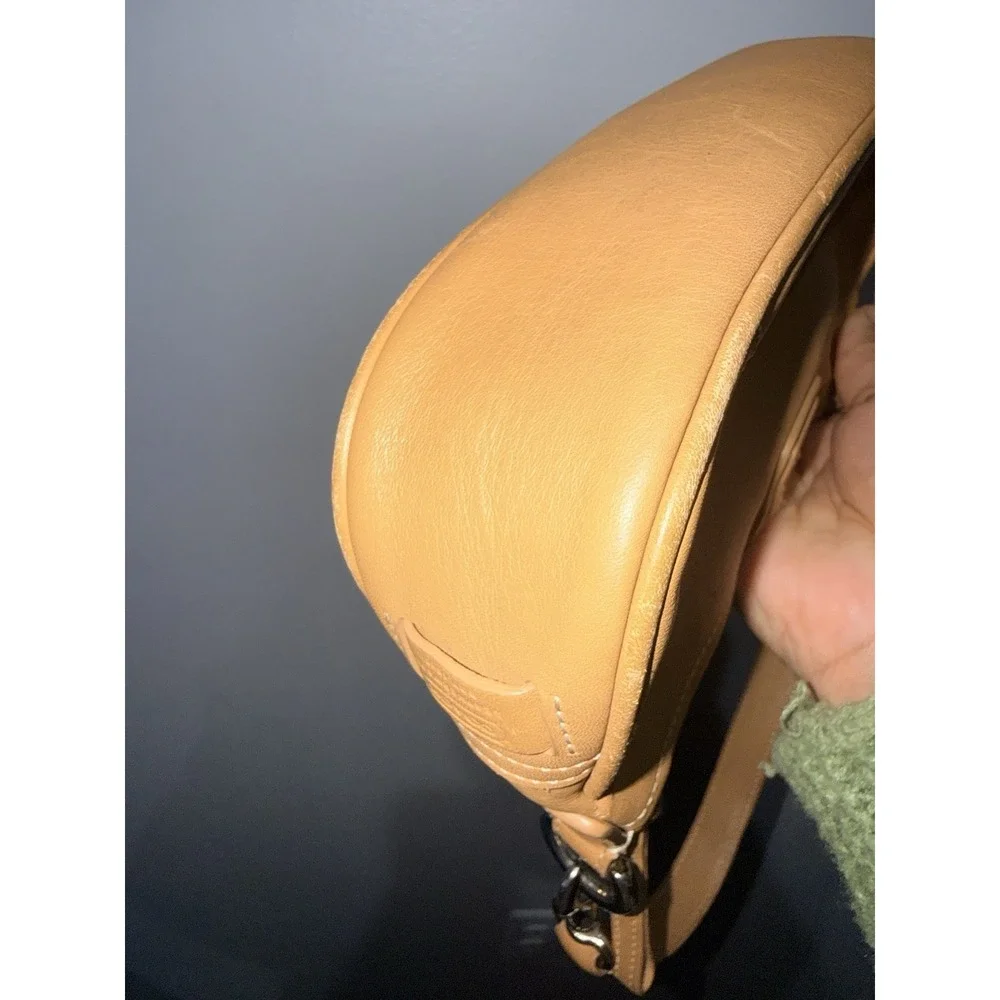 Coach Hamptons Leather Buckle Shoulder Hobo Bag 